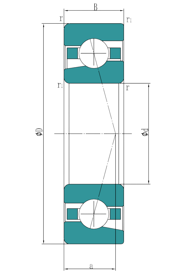 Ceramic Angular Contact Ball Bearing