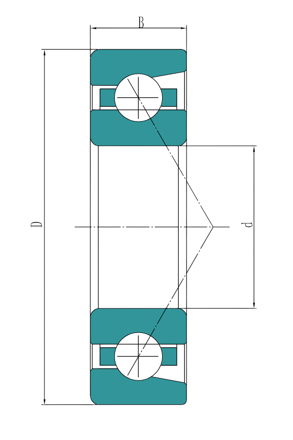 Miniature Angular Contact Ball Bearing