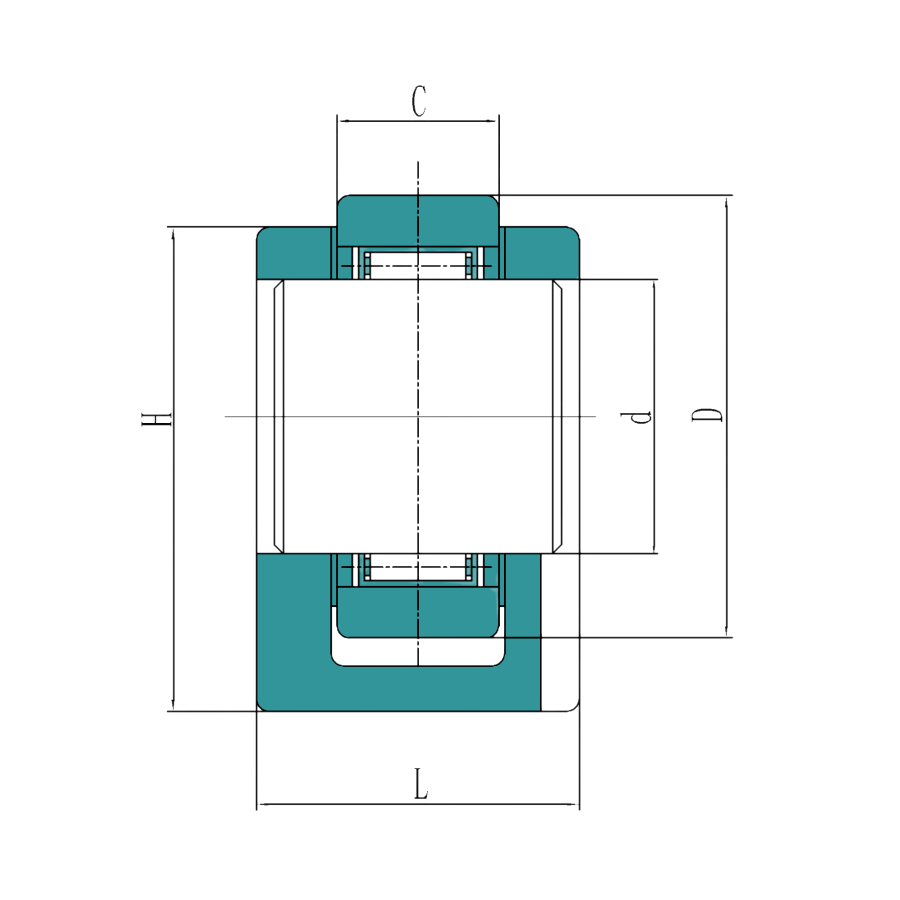 Forklift Side Roller Bearings With Bracket