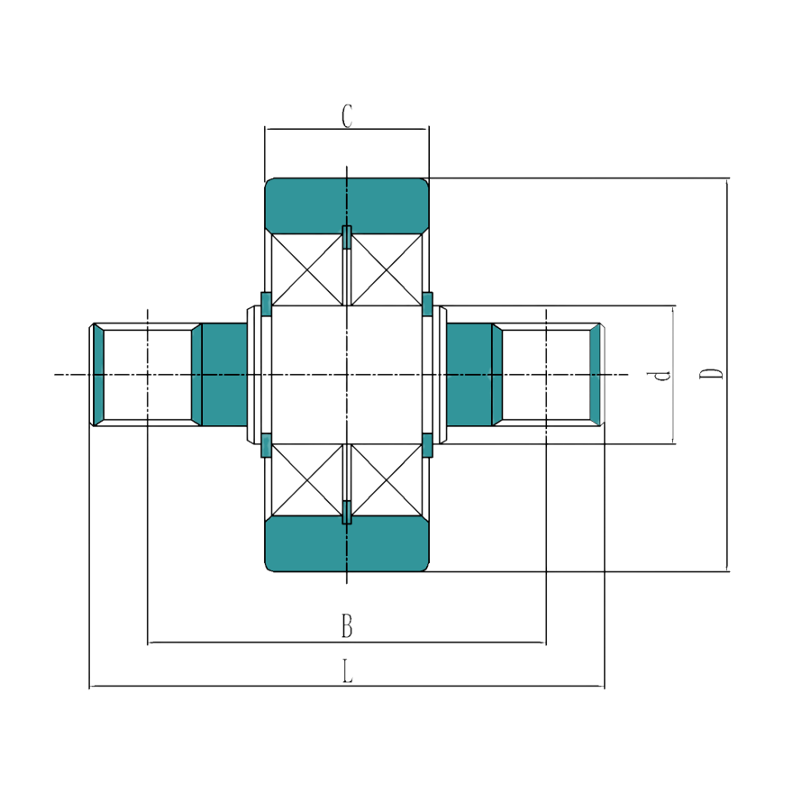 Forklift Side Roller Bearings With Shell