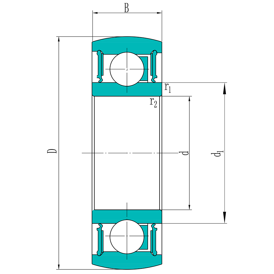 Insert bearings with a standard inner ring, metric shafts