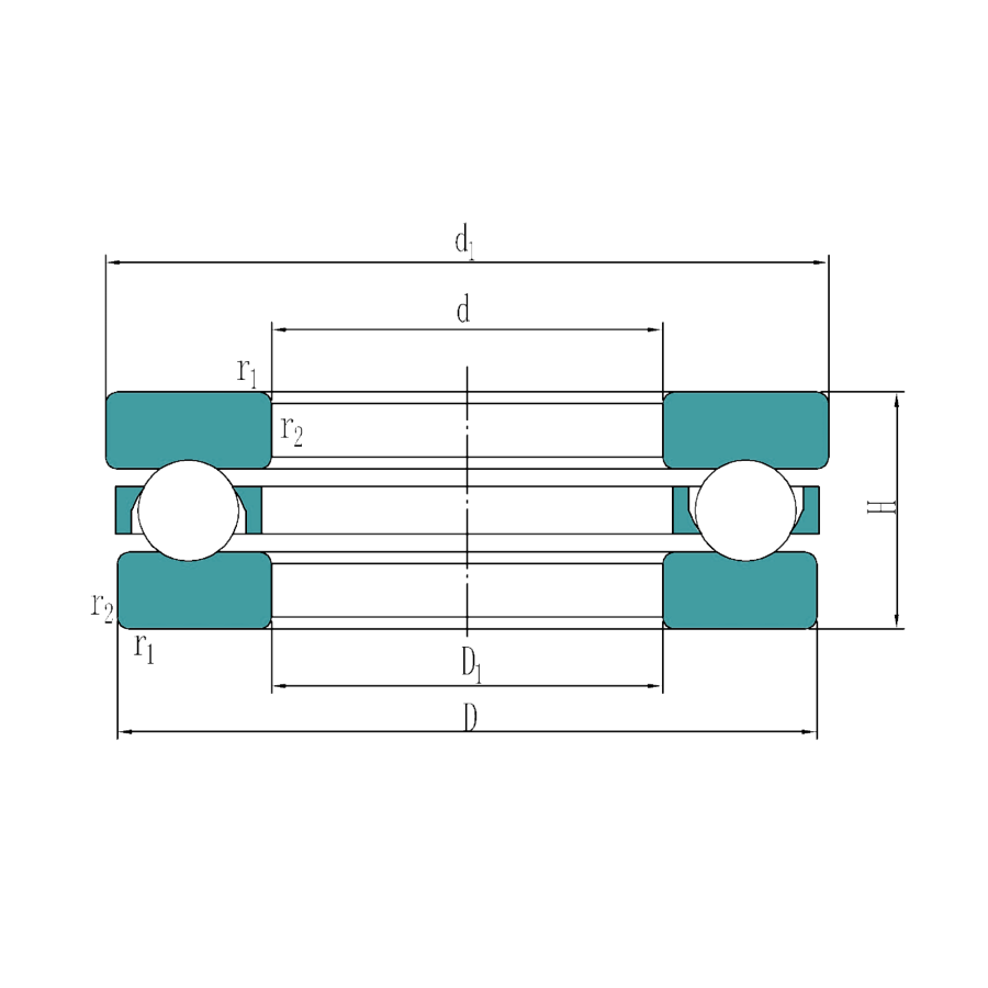 Single direction thrust ball bearings