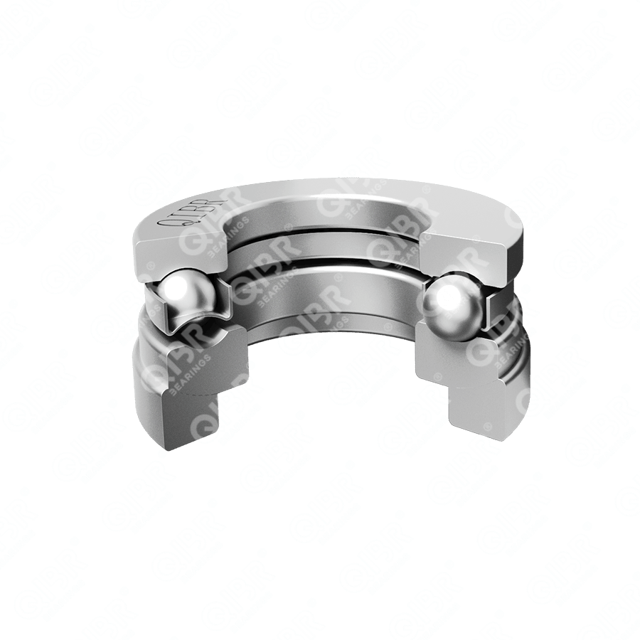 Single direction thrust ball bearings with a sphered housing washer